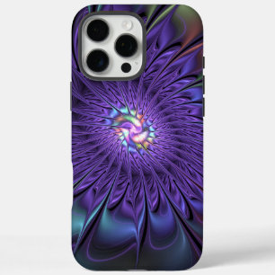 トレンディーカラフルモダン抽象芸術フラクタル花 iPhone 16 PRO MAXケース