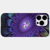 トレンディーカラフルモダン抽象芸術フラクタル花 Case-Mate iPhoneケース (裏面 (横))