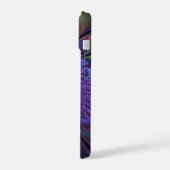 トレンディーカラフルモダン抽象芸術フラクタル花 iPhone 15ケース (左側面)