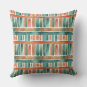 トレンディーカラフルレインボーストライプズ水彩投げ アウトドアクッション (裏面)