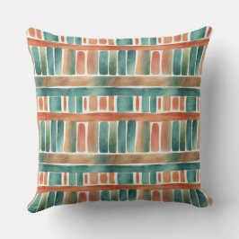 トレンディーカラフルレインボーストライプズ水彩投げ アウトドアクッション