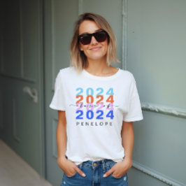 トレンディーカラフルレインボー2023年モダン卒業 トライブレンドＴシャツ