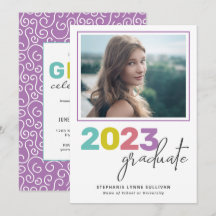 トレンディーカラフルレタリングモダングラードパーティー