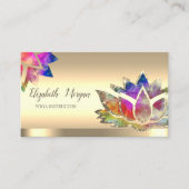 トレンディーカラフルロータスフラワーヨガインストラクター 名刺 (正面)