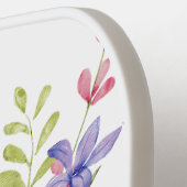 トレンディーカラフルワイルドフラワーズモノグラム ピックルボールラケット (左詳細)