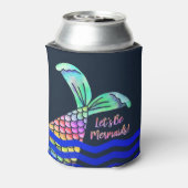 トレンディーカラフル人魚の尾と波 缶クーラー (缶裏面)