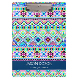 トレンディーカラフル先住民アステカトバル クリップボード