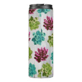 トレンディーカラフル多肉植物とウッドプ素朴ランクス タンブラー (裏面)
