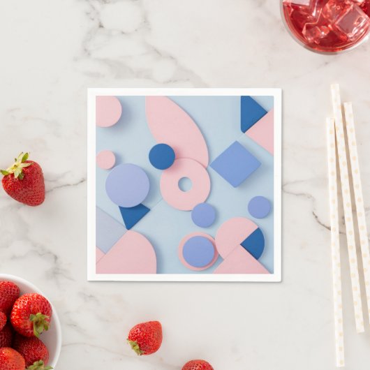 トレンディーカラフル幾何学的アートナプキン スタンダードカクテルナプキン (インサイチュ)