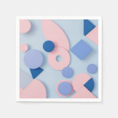 トレンディーカラフル幾何学的アートナプキン スタンダードカクテルナプキン (正面)