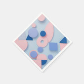 トレンディーカラフル幾何学的アートナプキン スタンダードカクテルナプキン (角)