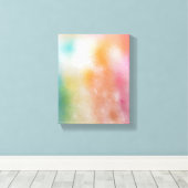 トレンディーカラフル抽象芸術アートレッドピンクブルーパープル キャンバスプリント (インサイチュ (ウッドフロア))