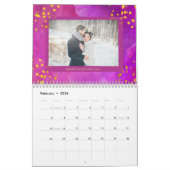 トレンディーカラフル水の色(金ゴールド) |写真 カレンダー (2月 2026)