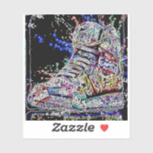 トレンディーカラフル水彩グラフィティスニーカー シール (シート)