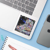 トレンディーカラフル水彩グラフィティスニーカー シール (ノートパソコンとiPhone)