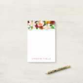 トレンディーカラフル水彩フローラ花束 ポストイット (デスク上)