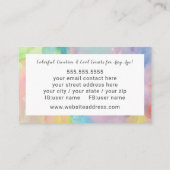 トレンディーカラフル水彩抽象芸術アーユニークト 名刺 (裏面)