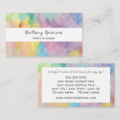 トレンディーカラフル水彩抽象芸術アーユニークト 名刺 (正面/裏面)