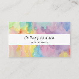 トレンディーカラフル水彩抽象芸術アーユニークト 名刺