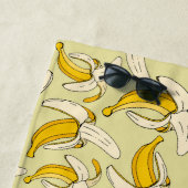 トレンディーカラフル熱帯バナナプリントフードパターン ビーチタオル (インサイチュ)