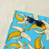 トレンディーカラフル熱帯性バナナ果実食品パターン ビーチタオル (インサイチュ)