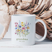 トレンディーカラフル野の花 | おばあちゃん コーヒーマグカップ