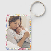 トレンディーカラフル野の花 | 写真付きママ キーホルダー (裏面)