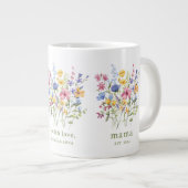 トレンディーカラフル野の花 | 真間 ジャンボコーヒーマグカップ (正面右)