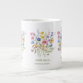 トレンディーカラフル野の花 | 真間 ジャンボコーヒーマグカップ (正面)