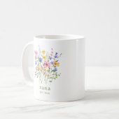トレンディーカラフル野の花 | 菜奈 コーヒーマグカップ (正面左)