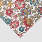 トレンディーカラフルBohoフローラホワイト背景 薄葉紙 (詳細)