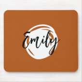 トレンディーカラメルモノグラムの茶シンプル抽象芸術 マウスパッド (正面)