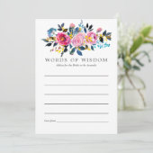 トレンディーカラーウェイズウォーターカラーフローラブライダルアドバイス アドバイスカード (スタンド正面)