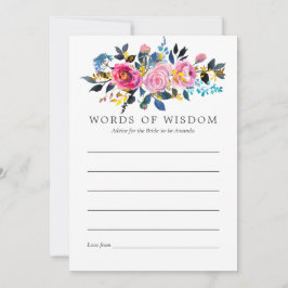 トレンディーカラーウェイズウォーターカラーフローラブライダルアドバイス アドバイスカード