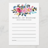 トレンディーカラーウェイズウォーターカラーフローラブライダルアドバイス アドバイスカード (正面)