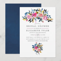 トレンディーカラーウェイズウォーターカラーフローラブライダルシャワー