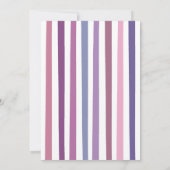 トレンディーカラーウェイズガールベビーシャワーベビー憶測 招待状 (裏面)