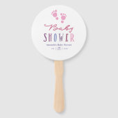 トレンディーカラーウェイズガールベビーシャワー ハンドファン (正面)