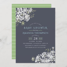 トレンディーカラーウェイズベビーズブレスベビーシャワー招待状