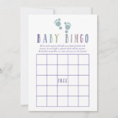トレンディーカラーウェイズボーイベビーシャワーベビービンゴ 招待状 (正面)