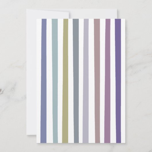 トレンディーカラーウェイズボーイベビーシャワーベビー推測 招待状 (裏面)