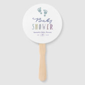 トレンディーカラーウェイズボーイベビーシャワー ハンドファン (正面)