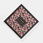 トレンディーカラーズナプキンスバラ金ゴールドグリッター&ブラック (コーナー)