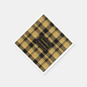 トレンディーカラーナプキン ブラック ゴールド グリッター 誕生日 スタンダードカクテルナプキン (角)