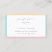 トレンディーカラーハンドスクリプトシンプルのモダンテンプレート 名刺 (裏面)