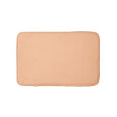 トレンディーカラーピーチファズ無地のカラー |エレガント | バスマット (正面)