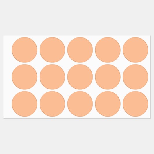 トレンディーカラーピーチファズ無地のカラー |エレガント | ラベル (シート)