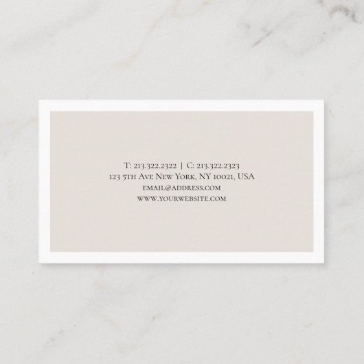 トレンディーカラーミニマルモダンスタイリッシュデザイン 名刺 (裏面)