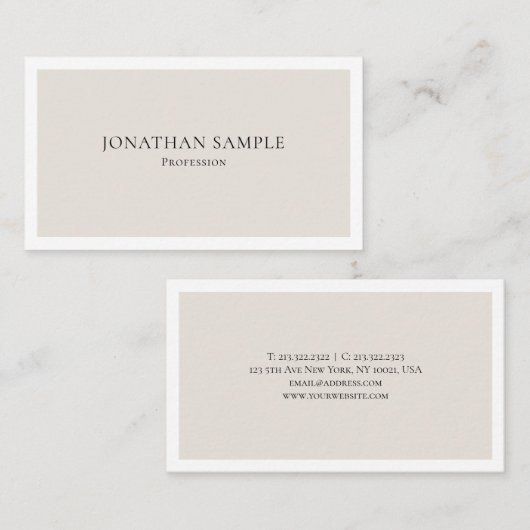 トレンディーカラーミニマルモダンスタイリッシュデザイン 名刺 (正面/裏面)