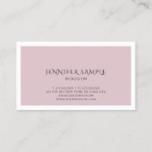 トレンディーカラーモダン洗練されたクリーンデザイン 名刺 (裏面)